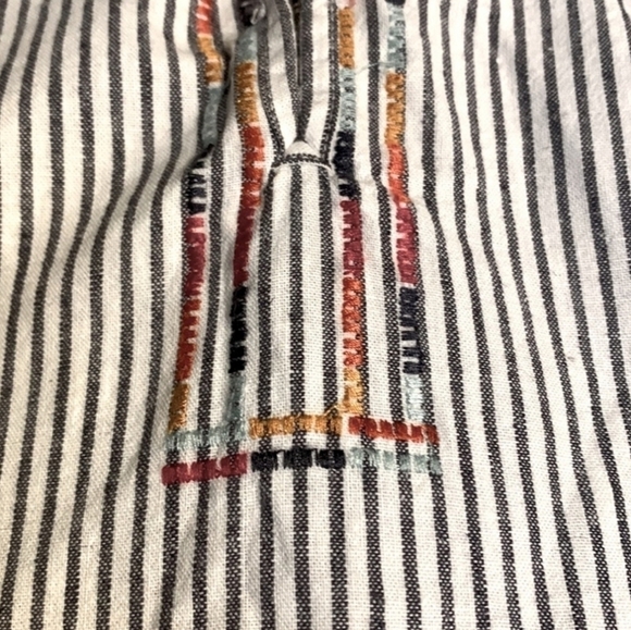 Knox Rose Womens Linen Off the Shoulder Stripped Mini Dress Size XS - Picture 5 of 7